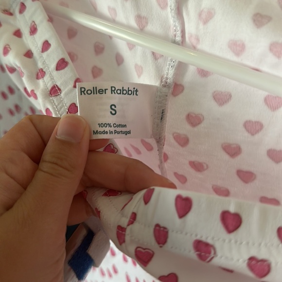 Roller Rabbit Pink Heart Patterned PJ Set - Picture 5 of 6